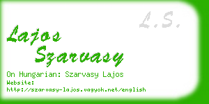 lajos szarvasy business card